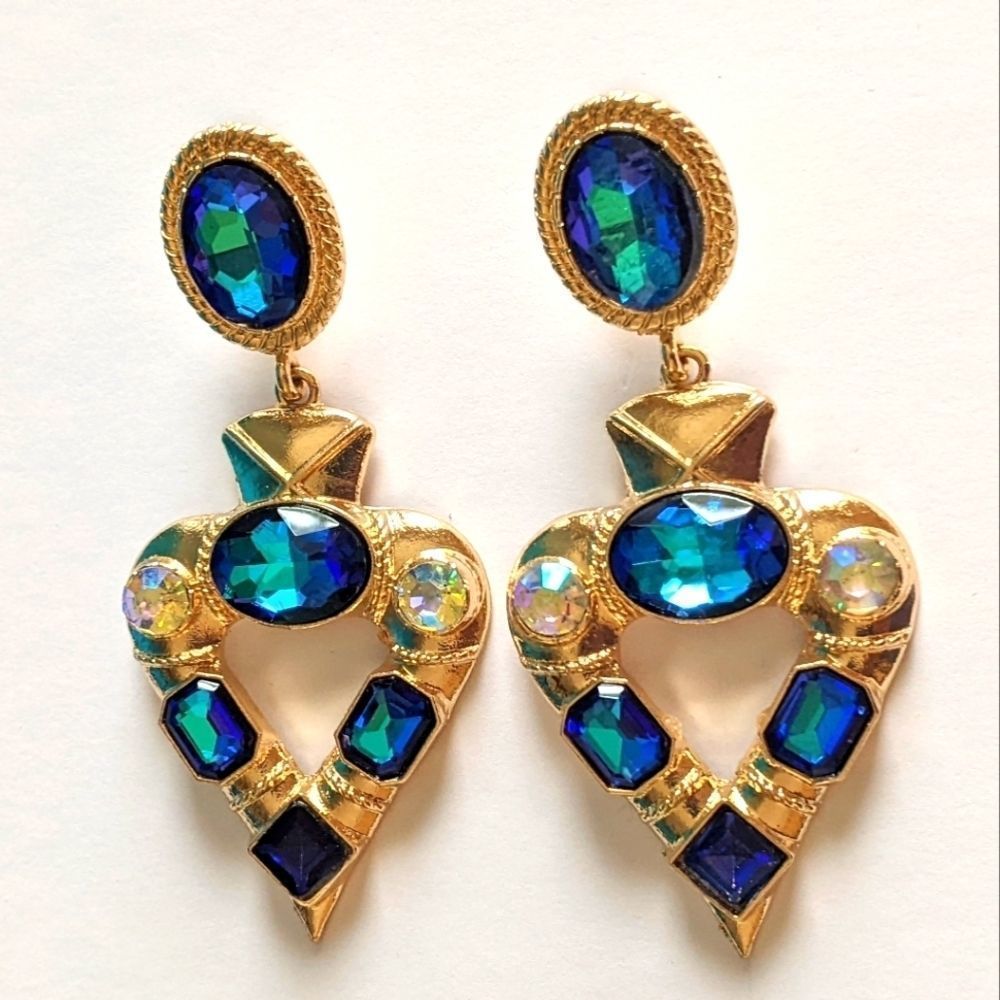 Colorful Crystal Dangle Drop Earrings